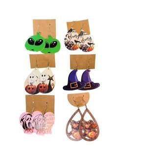 Fall/Halloween Earrings Lot of 6 Pairs New Pierced Earrings Halloween Earrings